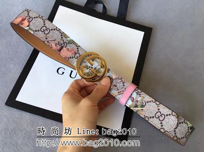 古馳CUCCI 高級人造革印花面料 款式新穎別致 高端大氣 奢華時尚女士皮帶 GHG1265